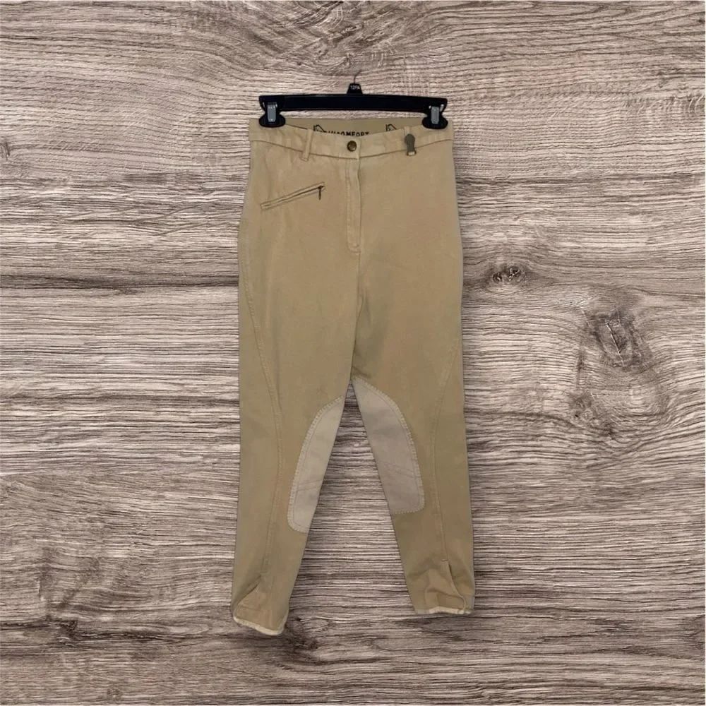 Vequi Comfort Tan Riding Pants - L (95% Cotton/ 5% Elastane